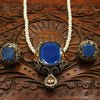 Dark Blue Single Stone Necklace - Additional Image