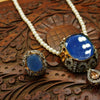 Dark Blue Single Stone Necklace - Additional Image