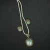 Pearl Necklace with Tortoise Stone Pendant - Additional Image