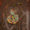Bindiya with Earrings  with Multicolored Stones - Additional Image