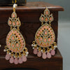 Bindiya and Earrings with Radiant Pink Stones - Additional Image