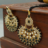 Bindiya and Earrings with Deep Black Stones - Additional Image
