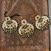 Bindiya and Earrings with Deep Black Stones - Additional Image