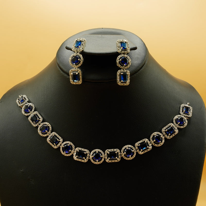 1 carat Blue Stone Necklace