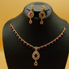 Pink Stone Necklace Set - Additional Image