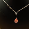 1 carat Soft Pink Charm Necklace Set - Additional Image