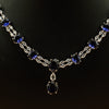 Silver Set with Royal Blue Stone Pendant & Earrings - Additional Image