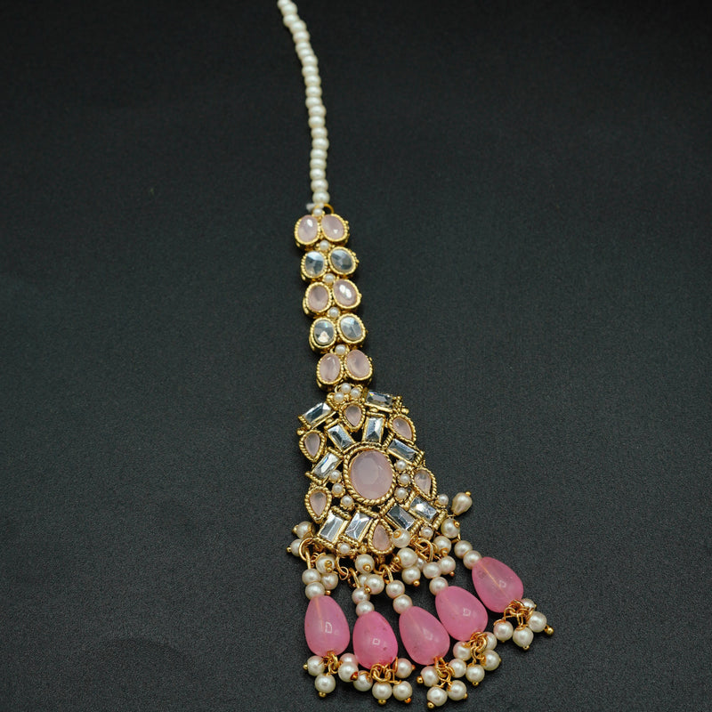 Pink Grace Traditional Mathapatti