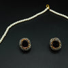 Pendant Set with Black Stone and Matching Studs - Additional Image