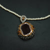 Pendant Set with Black Stone and Matching Studs - Additional Image