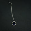 Silver Mathapatti with Blue Stone - Additional Image