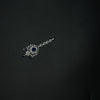Elegant Silver Bindia with Blue Stones - Additional Image