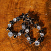 Black & Crystal Hoop Earrings - Additional Image