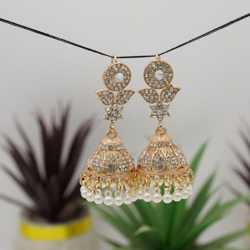 Pearl Fringe Statement Jhumkas
