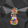 Multicolor Lotus Jhumkas - Additional Image