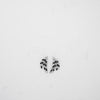Silver-Edged Leaf Earrings - Additional Image