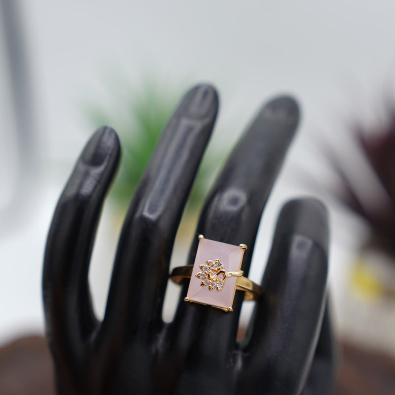 Soft pink stone Ring