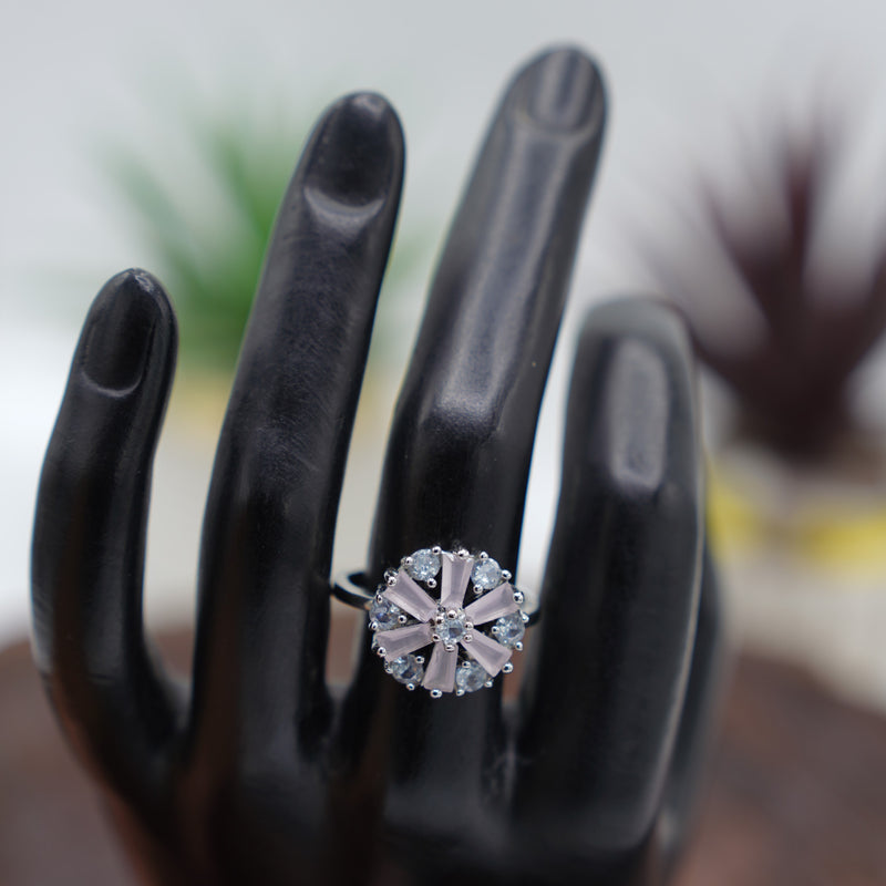 Emerald Radiance Ring Silver color