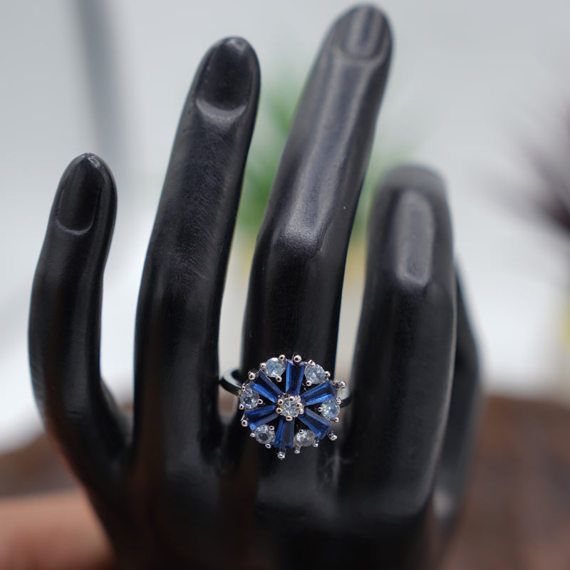 Emerald Radiance Ring Blue Color