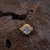 silver and gold Gemstone Ring - Additional Image