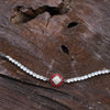 Red & White Gemstone Bracelet - Additional Image