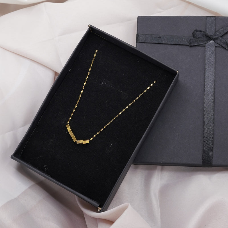 Gold Bar Pendant Necklace