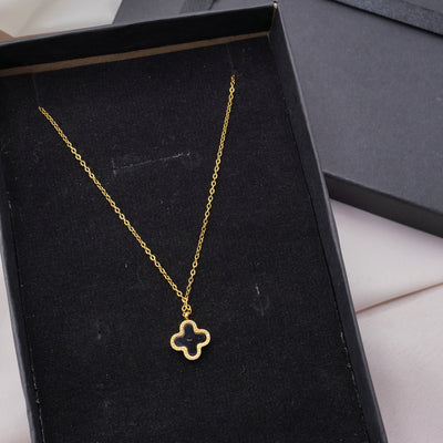 Gold Four-Leaf Clover Pendant Necklace