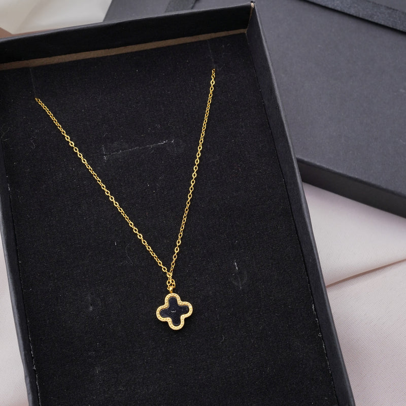 Gold Four-Leaf Clover Pendant Necklace