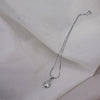 Teardrop Silver Necklace with Faceted Gemstone - Additional Image
