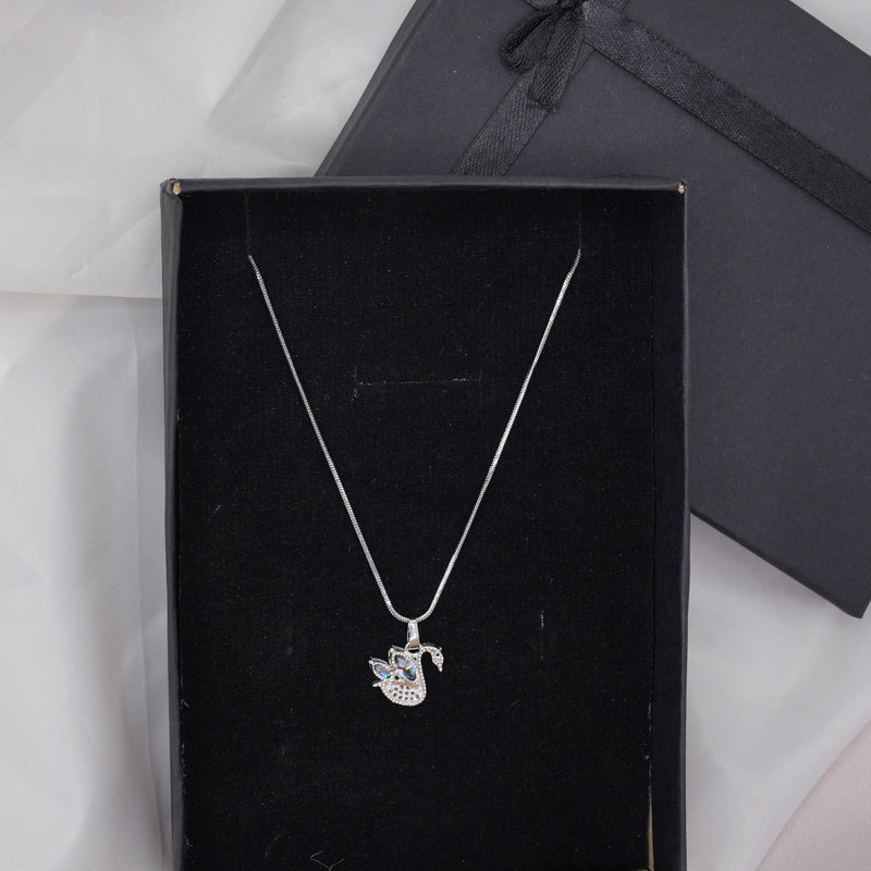 Sawn-Shaped Silver Necklace