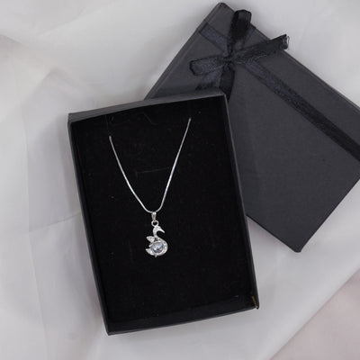 Swan-Shaped Silver Necklace