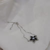 Black and Silver Flower Bracelet - Additional Image