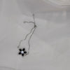 Black and Silver Flower Bracelet - Additional Image