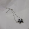 Black and Silver Flower Bracelet - Additional Image
