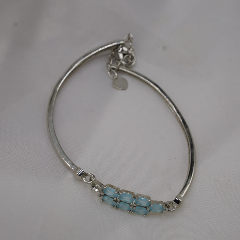 Blue Gem Link Bracelet