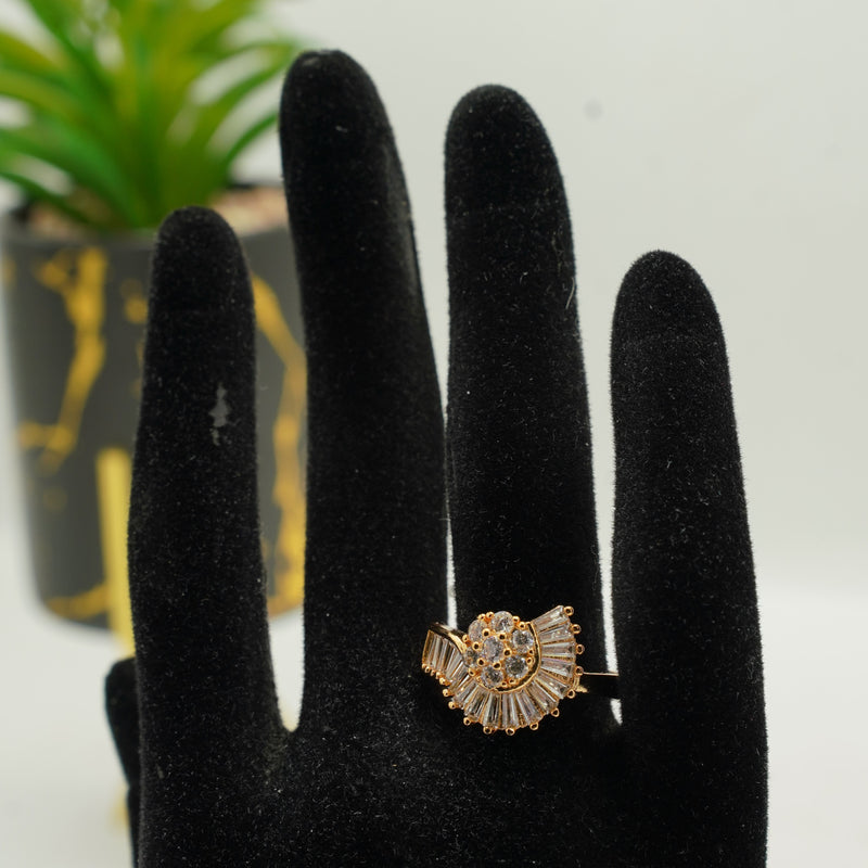Floral Fan Diamond Ring