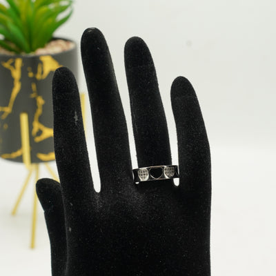 Black & Silver Segment Ring