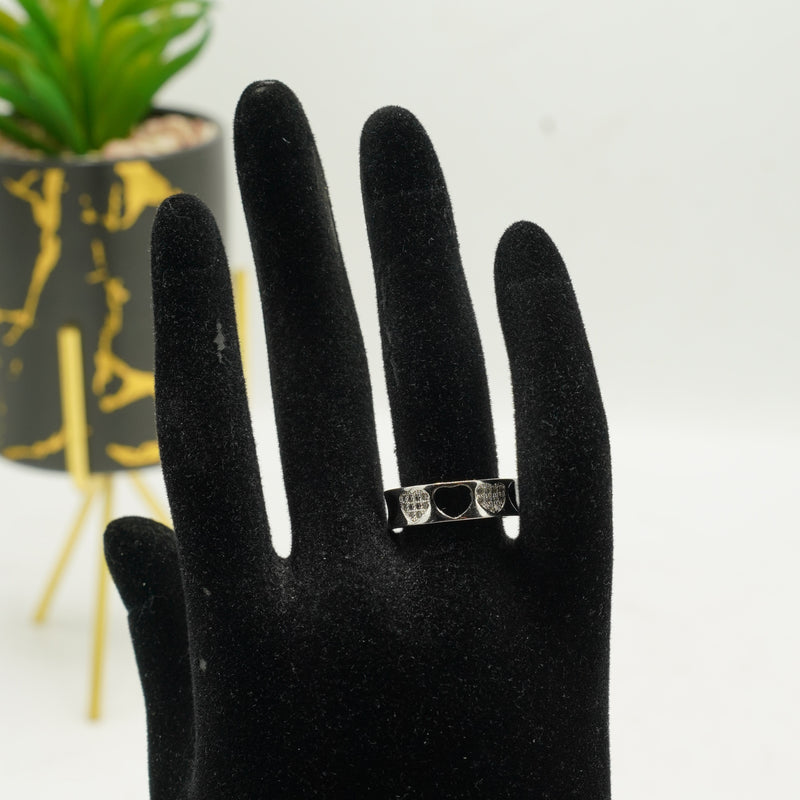 Black & Silver Segment Ring