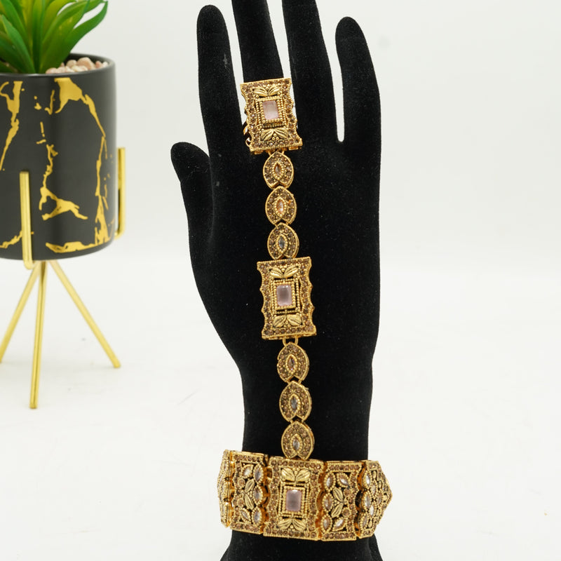 Gold Chain Hand Bracelet