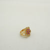 Red Bloom Circle Ring - Additional Image