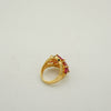 Red Floral Cluster Ring - Additional Image