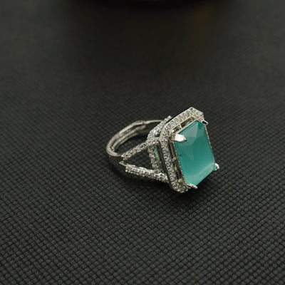 Clear Gem Gold Ring
