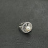 White Pearl Silver Ring - Additional Image