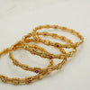 Red & White Stone Bangles - Additional Image