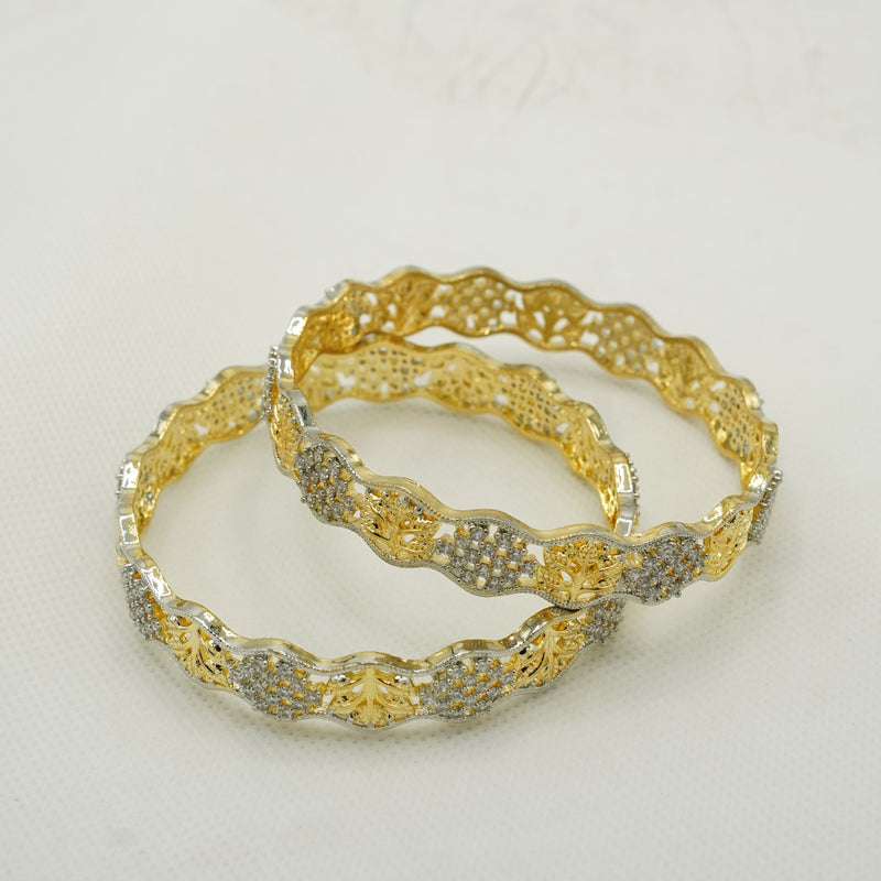 Gold & Silver Floral Bangles