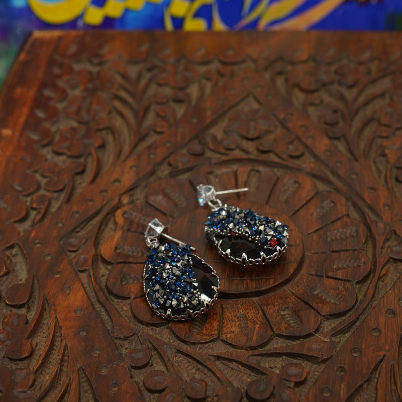 Blue & Silver Earrings