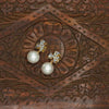 Pearl & Petal Drop Earrings - Additional Image