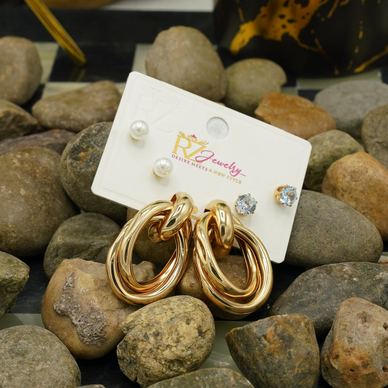 Gold Hoop Earring Trio