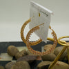 Pink Gem Hoop Earrings - Additional Image