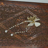Pearl Chain Bow clip - Additional Image